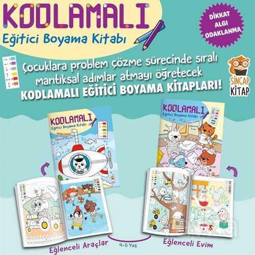 Eglenceli Evim 4 5 Yas Kodlamali Egitici Boyama Kitabi 2 Seviye Kolektif Fiyati Satin Al Idefix